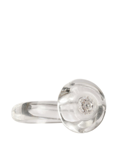 Sandralexandra Zirconite clear glass ring at Collagerie