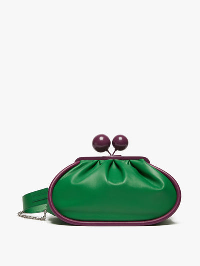 Max Mara Medium Pasticcino Bag in nappa leather in green at Collagerie