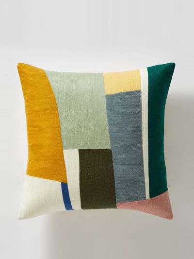 West Elm Crewel geo pieces cushion cover at Collagerie