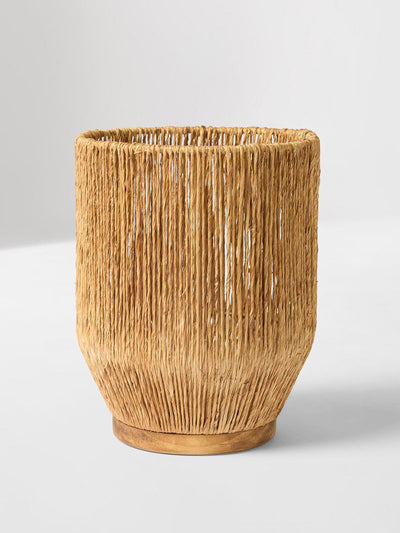 West Elm Lena raffia lantern at Collagerie