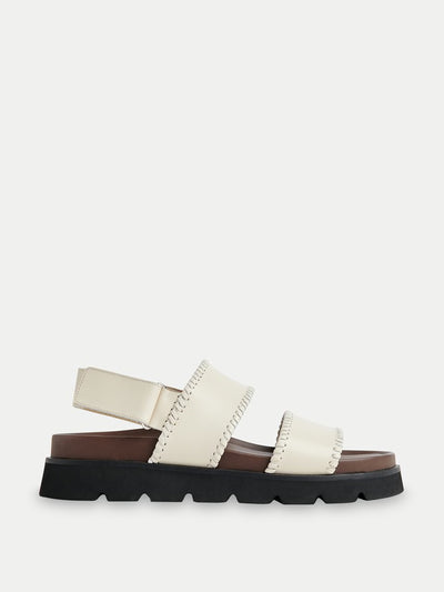 Whistles Ruben whipstitch velcro sandal at Collagerie