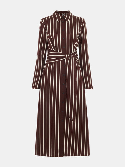 Whistles Alex stripe shirt dress at Collagerie