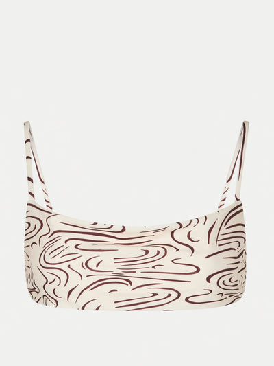 Whistles The longing wave print bikini top at Collagerie