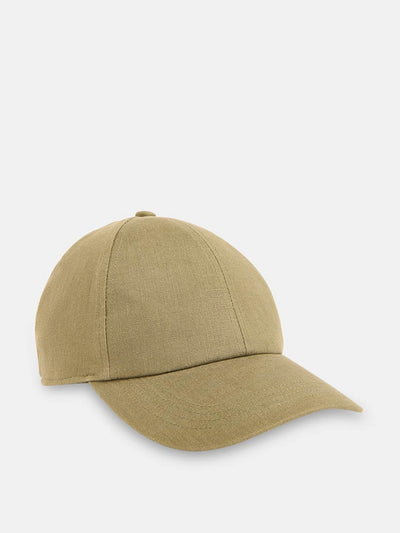 Whistles Khaki linen cap at Collagerie