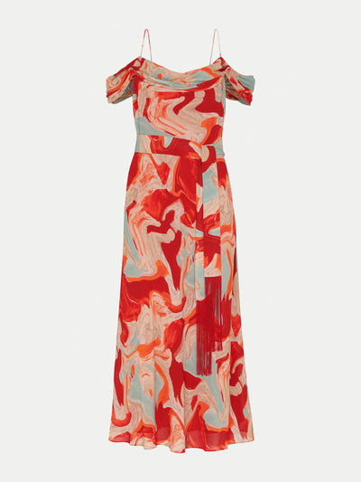 Whistles Marble print dress at Collagerie