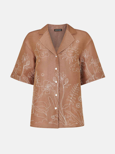 Whistles Embroidered scribble shirt at Collagerie