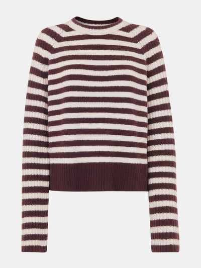 Whistles Wool mix stripe crew at Collagerie