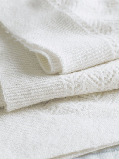 The White Company Cashmere Christening baby blanket at Collagerie