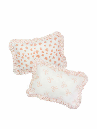 Willa and the Bear Muslin ruffle mini pillow at Collagerie