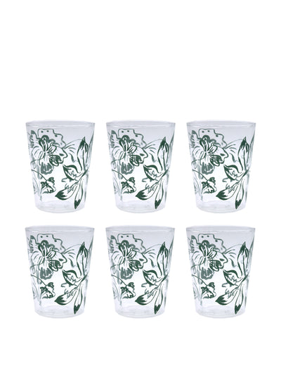 Willow Crossley Green botanica tumblers (set of 6) at Collagerie