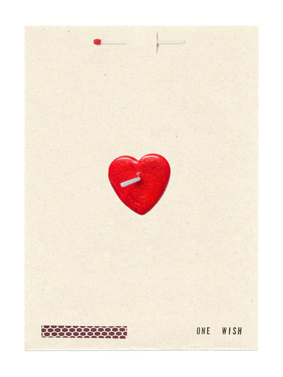 Wish Cards Red Heart card at Collagerie
