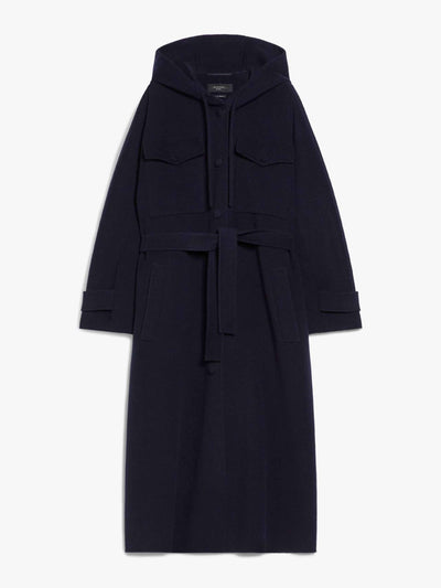 Weekend Max Mara Long wool broadcloth coat at Collagerie