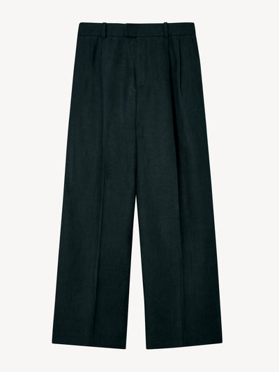With Nothing Underneath Rampling trousers in navy blue at Collagerie