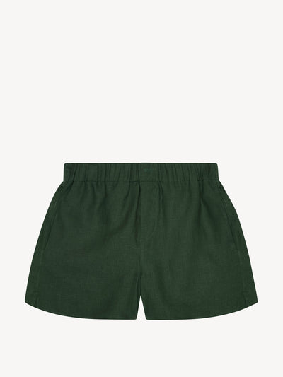 With Nothing Underneath The Boxer in Hunter Green at Collagerie