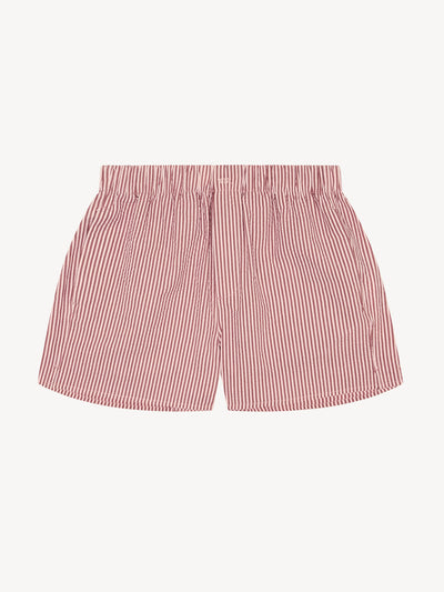 With Nothing Underneath The Boxer in Pink and Berry Stripe at Collagerie