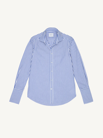 With Nothing Underneath The Boyfriend exaggerated cuff shirt at Collagerie