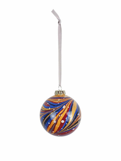 Wolf and Badger Large kilim marbled bauble at Collagerie