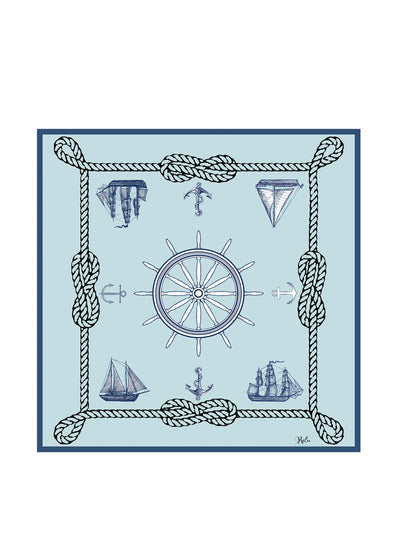 Wolf & Badger Nautical silk scarf at Collagerie