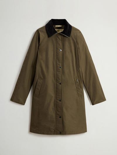 Woolrich Ramar cloth coat with corduroy collar at Collagerie