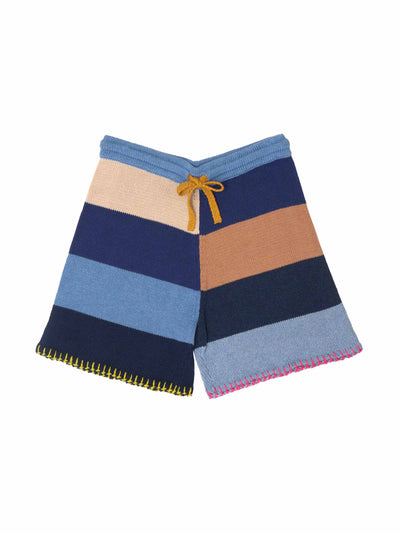 YanYan Cotton striped knitted shorts at Collagerie