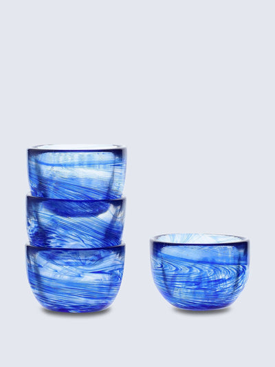 Ferm Living Blue glass egg cups (set of 4) at Collagerie