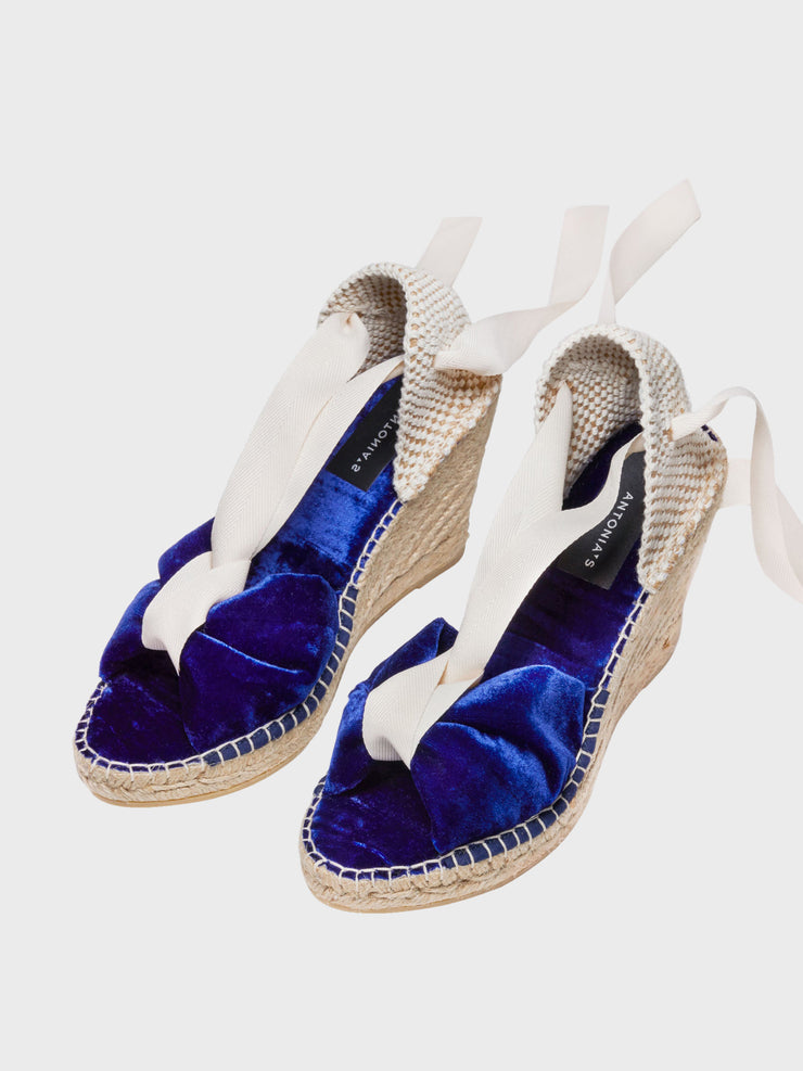 Marine velvet Zafra wedge espadrilles Shoes Antonia&