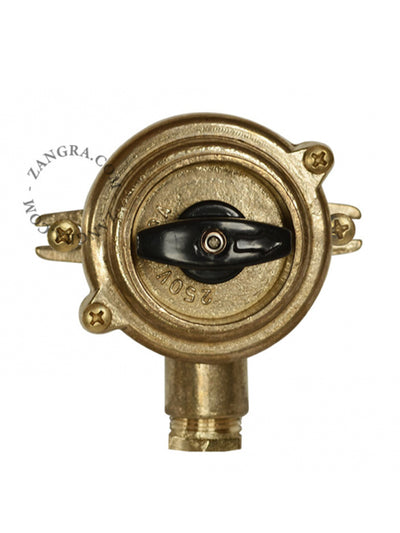 Zangra Waterproof brass rotary switch at Collagerie
