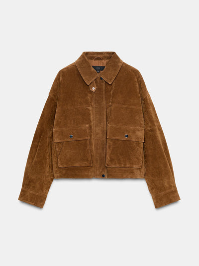 Zara 100% leather bomber jacket at Collagerie