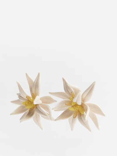 Zara Beaded floral earrings at Collagerie