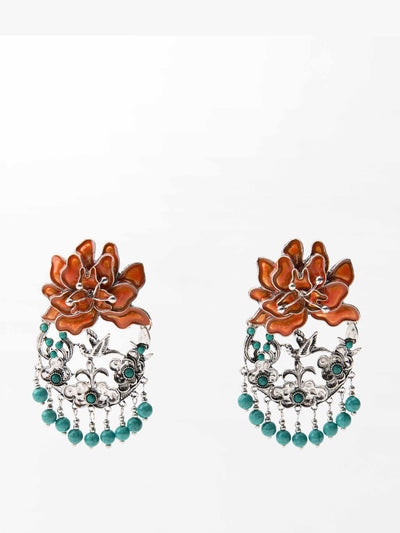 Zara Beaded flower earrings at Collagerie