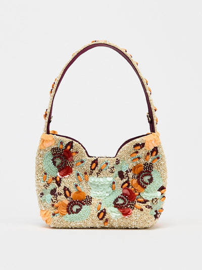 Zara Beaded mini bucket bag at Collagerie