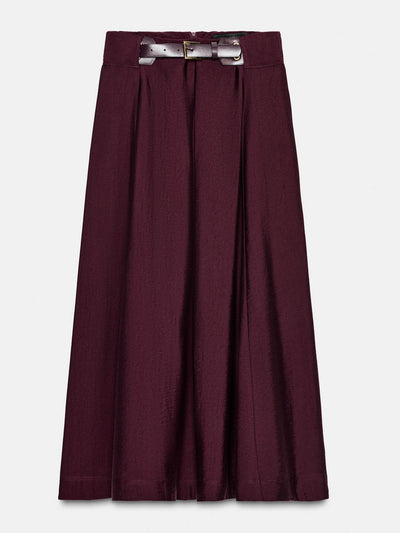 Zara Belted midi cape skirt at Collagerie