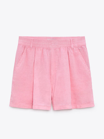 Zara Pink linen shorts at Collagerie