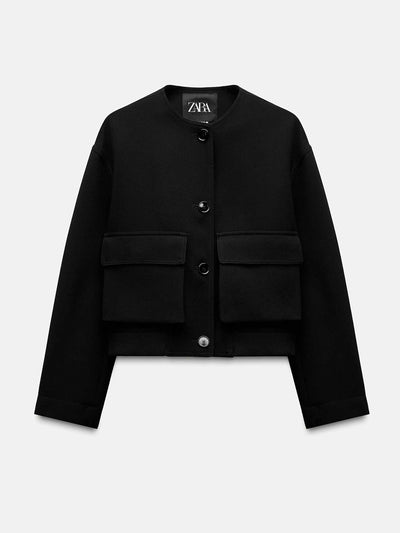 Zara Bomber jacket with pockets at Collagerie