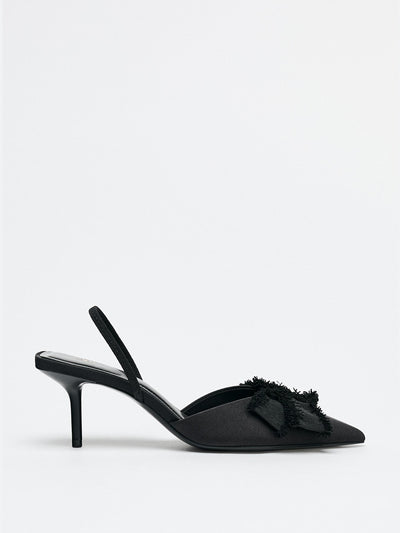 Zara Bow slingback heels at Collagerie