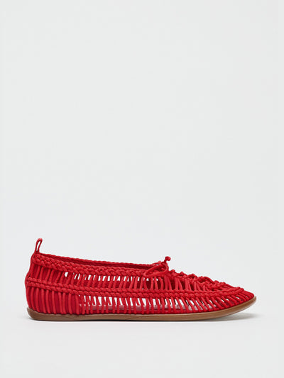 Zara Braided shoes with laces at Collagerie