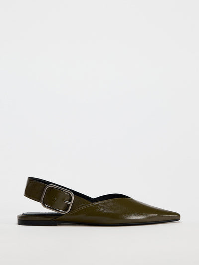 Zara Buckled leather mules at Collagerie