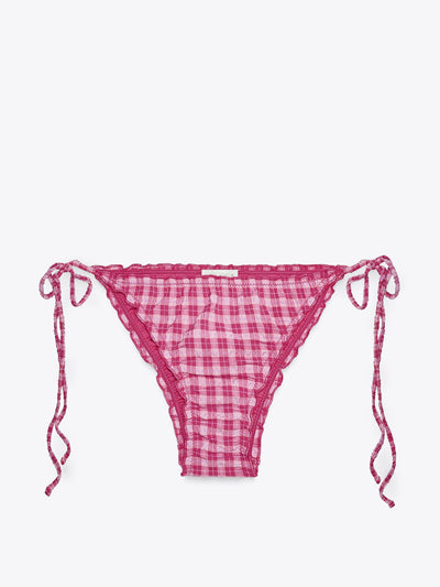 Zara Check bikini bottoms at Collagerie