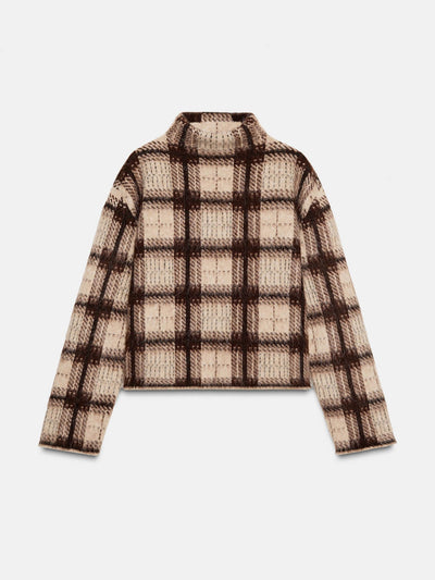 Zara Check knit sweater with brushed effect at Collagerie