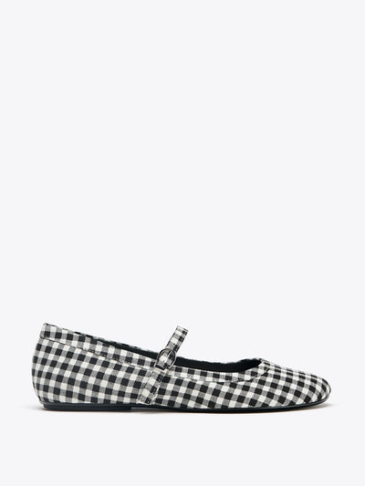 Zara Check Mary Janes flats at Collagerie
