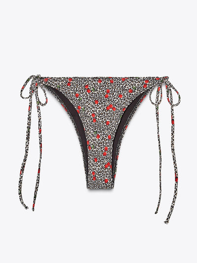 Zara Cherry animal print bikini bottoms at Collagerie