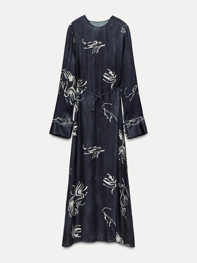 Zara ZW Collection printed midi dress at Collagerie