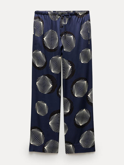 Zara ZW Collection printed pyjama style trousers at Collagerie