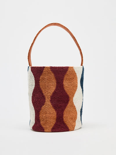 Zara Colour block cylindrical mini bucket bag at Collagerie
