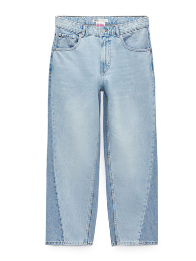 Zara Colour-block denim jeans at Collagerie