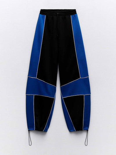 Zara Colour block jogger trousers at Collagerie
