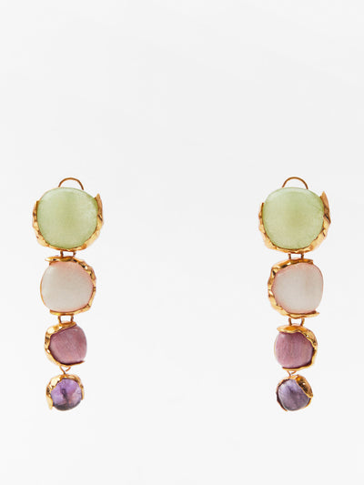 Zara Coloured rhinestone earrings at Collagerie