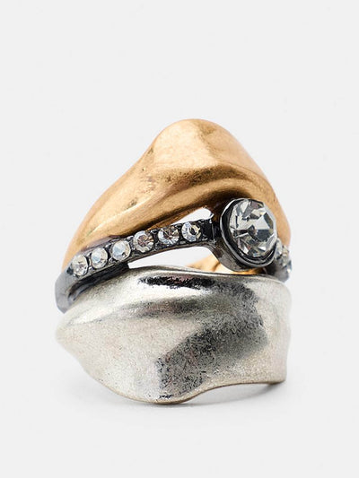 Zara Combined jewel and glitter ring at Collagerie