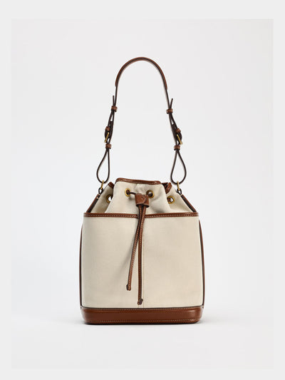 Zara Contrast bucket bag at Collagerie