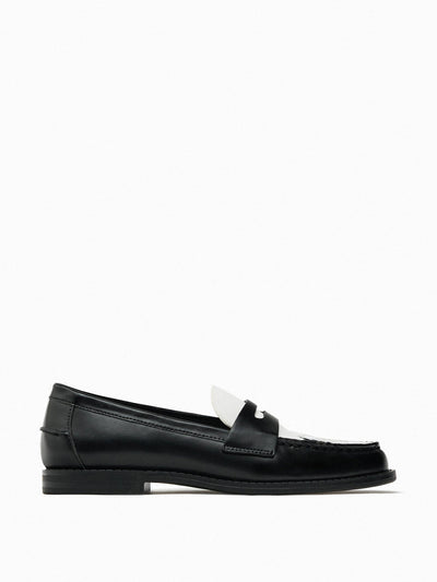 Zara Contrast flat loafers at Collagerie